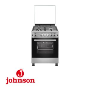 COCINA JOHNSON 59,7X63X89CM 4 FUEGOS+HORNO BUTANO INOX  WOK PARRILLAS DE FUNDICI