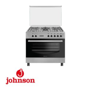 COCINA JOHNSON 90X64,5X87,8CM HORNO 90CM+5 FUEGOS GAS NATURAL INOX WOK TURBO FAN