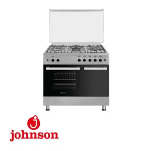 COCINA JOHNSON 90X64,5X87,8CM HORNO PORTABOMBONAS 5 FUEGOS BUTANO INOX WOK GRILL