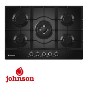 ENCIMERA CRISTALGAS JOHNSON 5 FUEGOS NEGRA