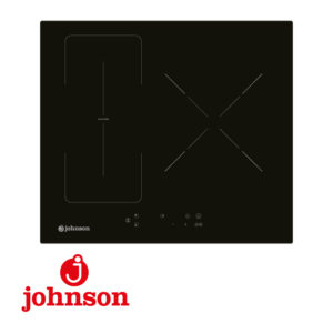 PLACA INDUCCION 7400W JOHNSON 3 ZONAS 280MM. CONTROL DESLIZANTE CRISTAL NEGRO